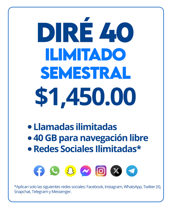 DIRE 40 ILIMITADO SEMESTRAL