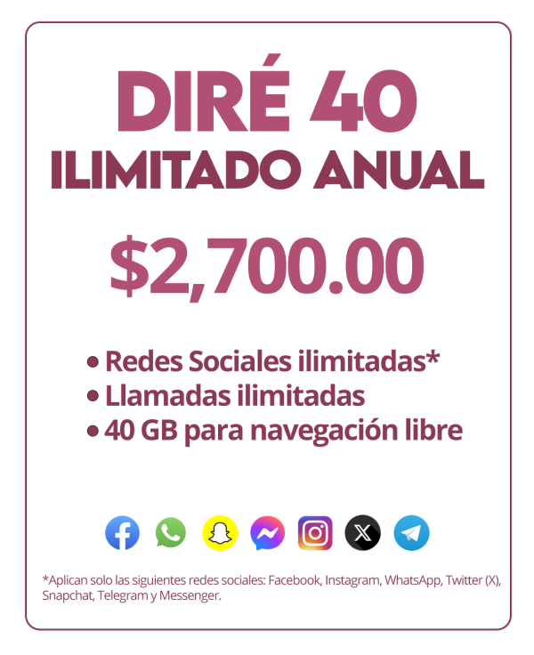 DIRE 40 ILIMITADO ANUAL